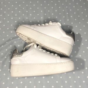 brand new white platform sneakers